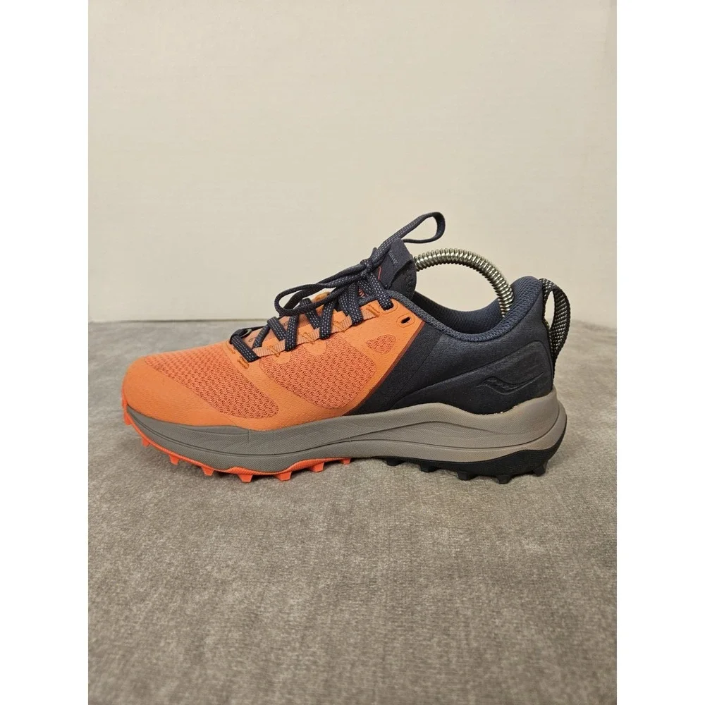 Saucony Xodus Ultra Womens 7 Orange Navy Trail Running Shoes S10734-16 PWRRUN PB